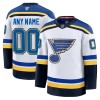 Män Ishockey St. Louis Blues tröja med eget tryck Fanatics Premium 2024-25 Vit Borta